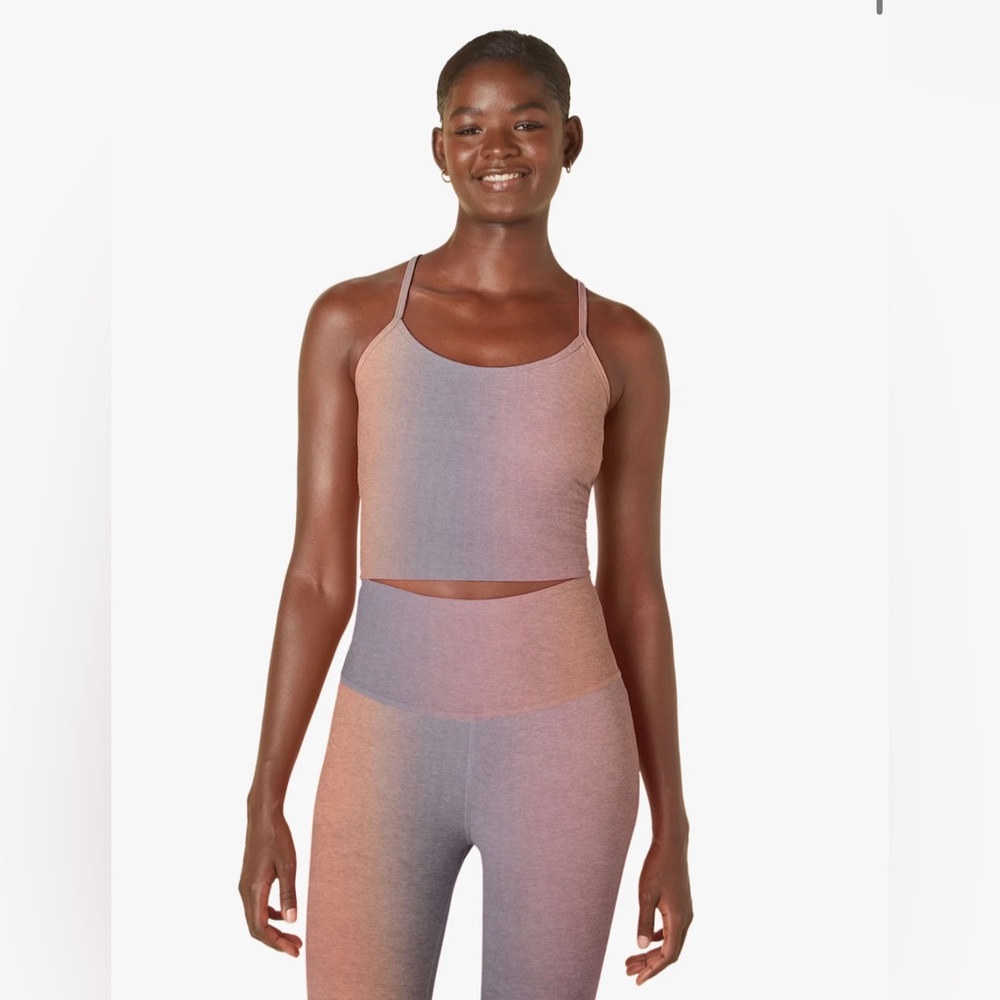 Chai Jewel Prismatic Softmark SlimRacerback Cropped Tank